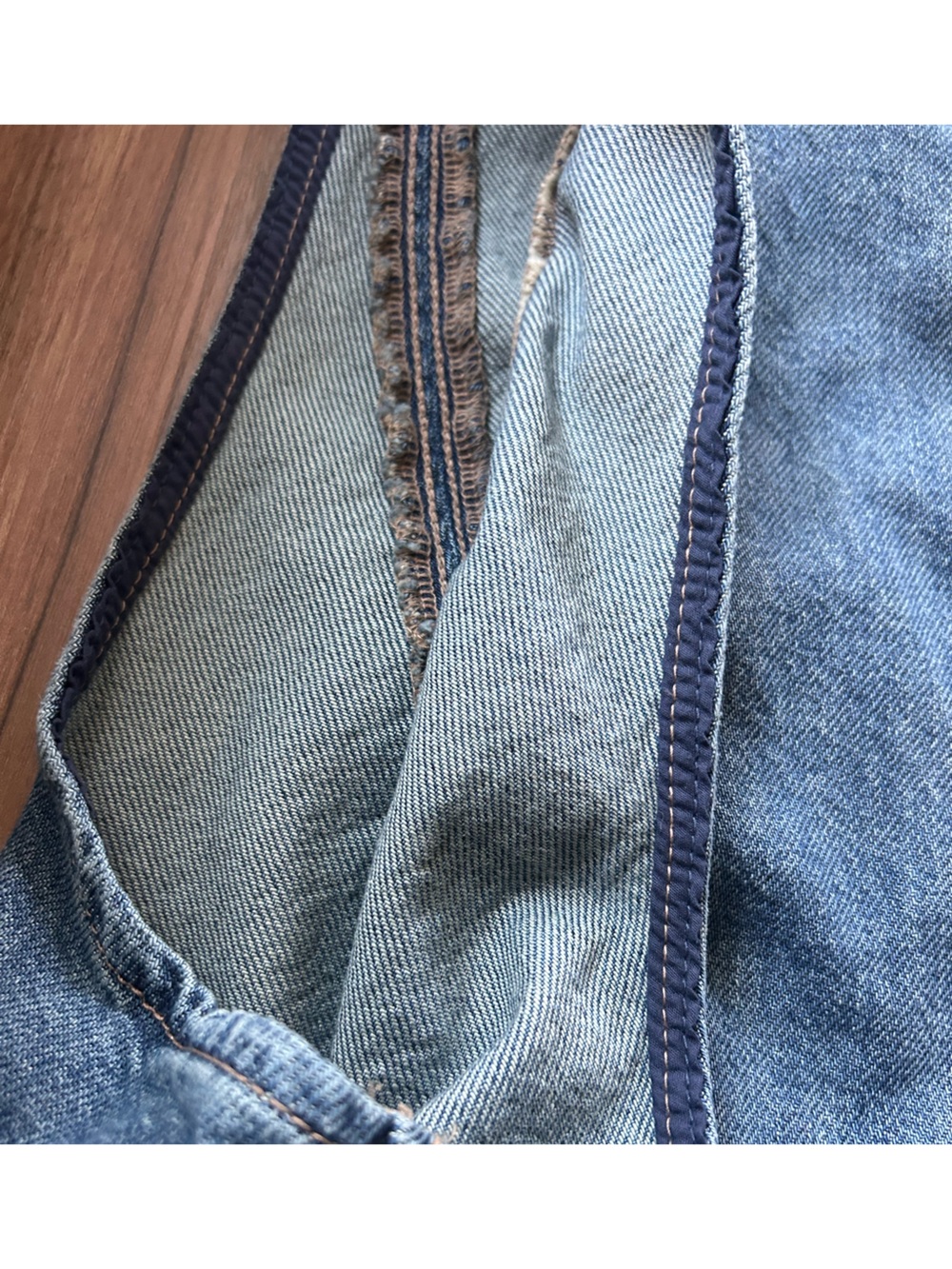 H&M Divided Denim Peplum Blouse Top Dressy - Picture 13 of 13